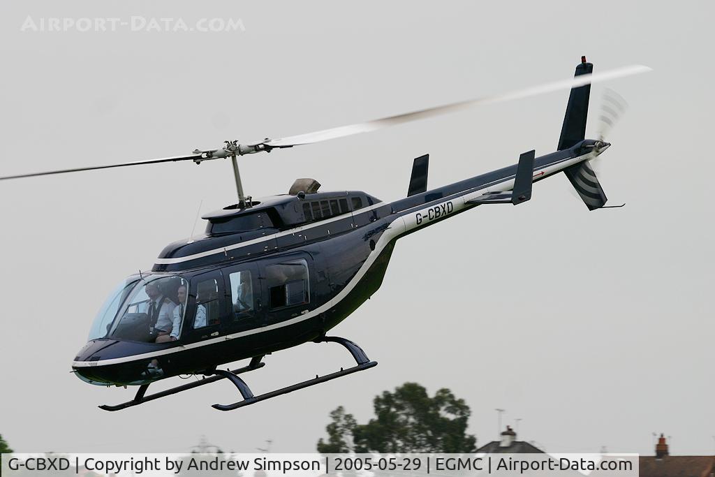 G-CBXD, 1989 Bell 206L-3 LongRanger III C/N 51328, Departing Southend.