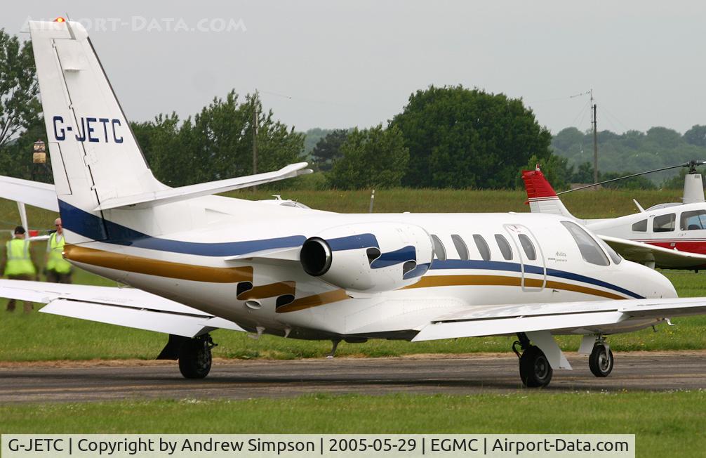 G-JETC, 1981 Cessna 550 Citation II C/N 550-0282, Departing Southend.