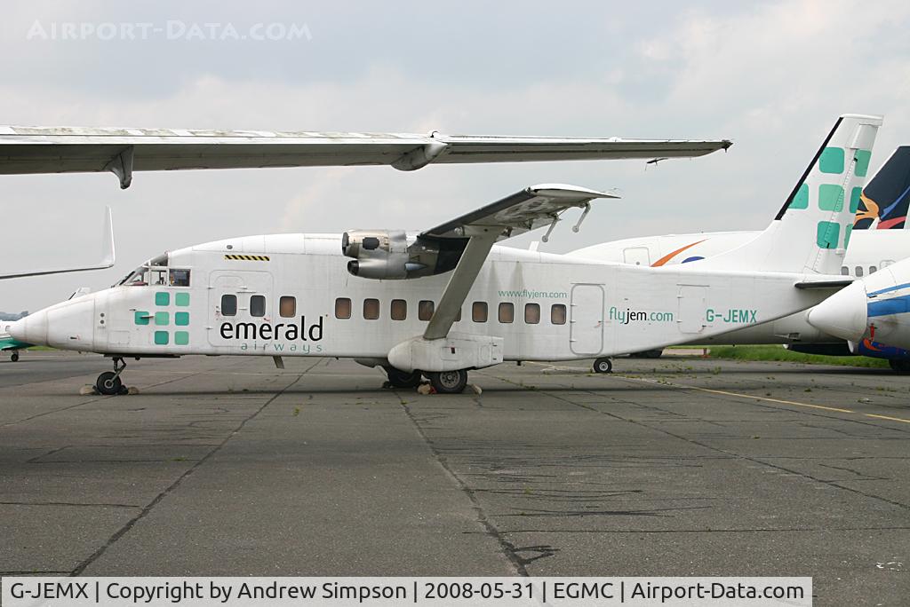 G-JEMX, 1987 Short 360-100 C/N SH.3715, Stored at Southend.
