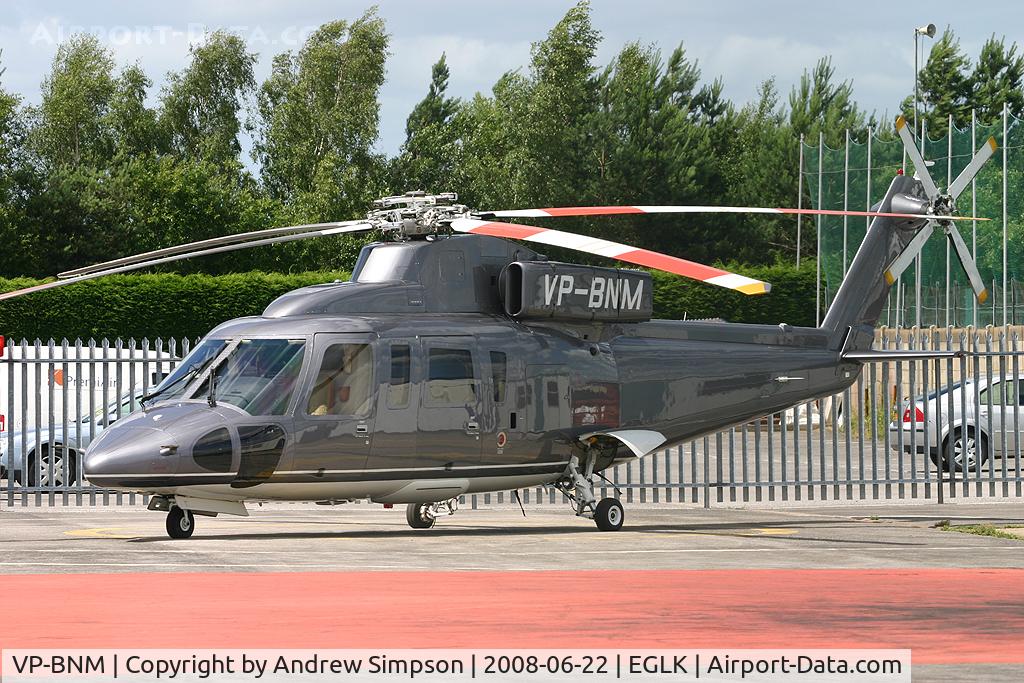 VP-BNM, 1987 Sikorsky S-76B C/N 760330, At Blackbushe.