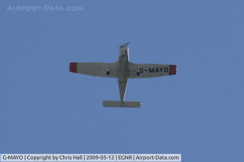 G-MAYO, 1977 Piper PA-28-161 Cherokee Warrior II C/N 28-7716278, overflying Hawarden