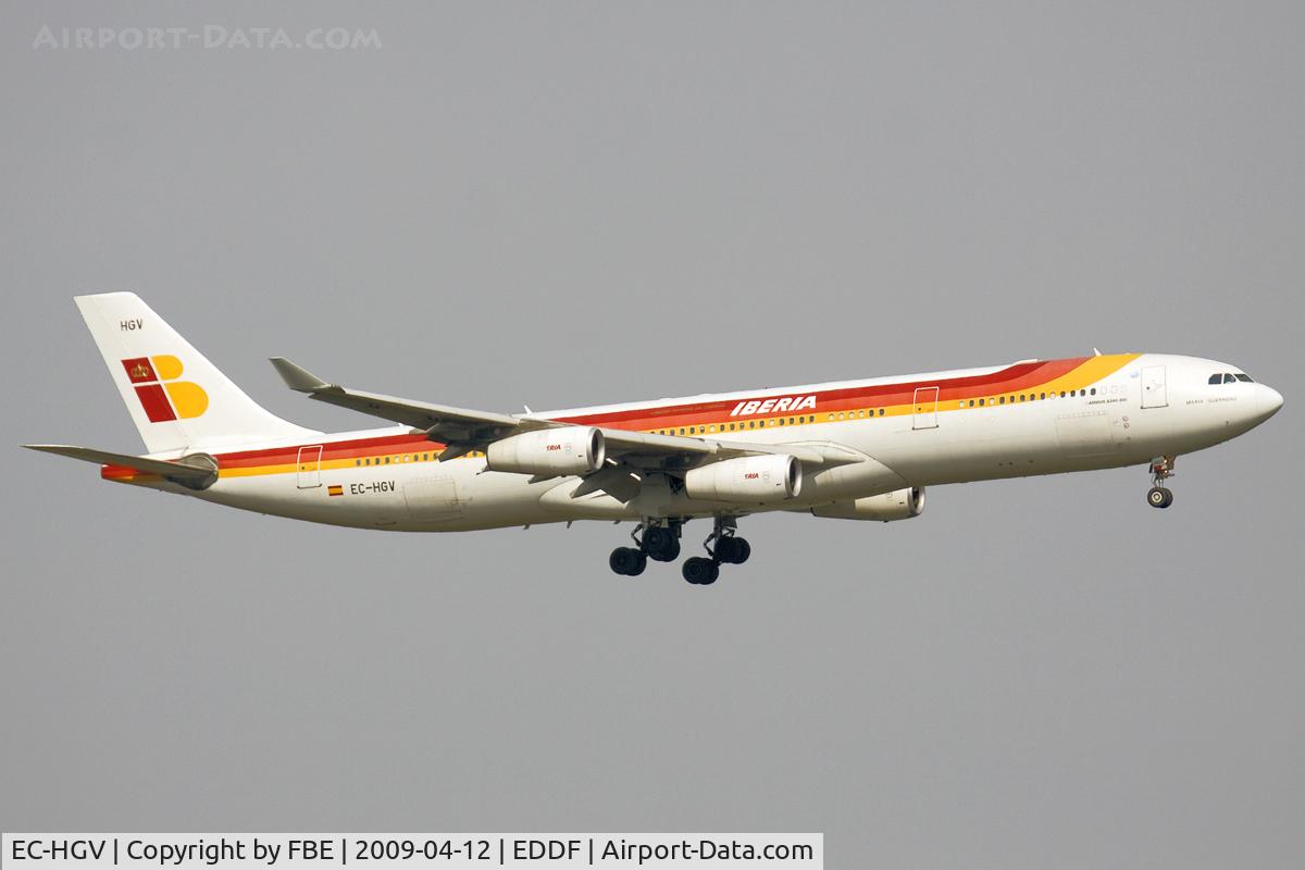 EC-HGV, 2000 Airbus A340-313X C/N 329, short final at EDDF