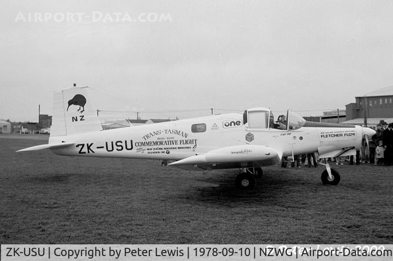 ZK-USU, 1977 Fletcher FU24-950 C/N 238, NZ Aerospace Industries Ltd., Hamilton - on return from 27hr flight NZ-AU-NZ
