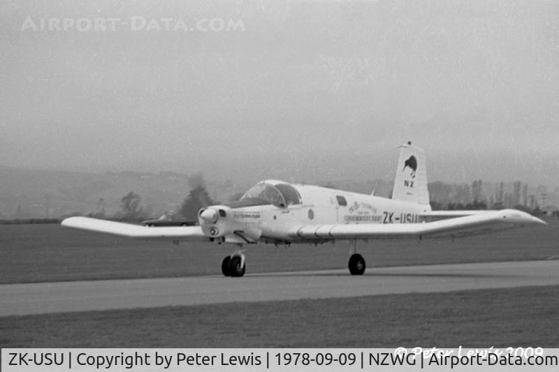 ZK-USU, 1977 Fletcher FU24-950 C/N 238, NZ Aerospace Industries Ltd., Hamilton - departing on 27hr flight NZ-AU-NZ