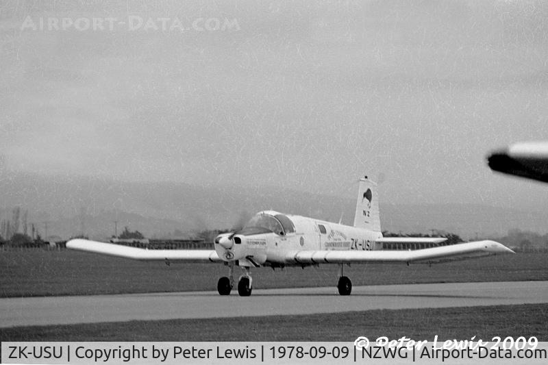ZK-USU, 1977 Fletcher FU24-950 C/N 238, NZ Aerospace Industries Ltd., Hamilton - departing on 27hr flight NZ-AU-NZ