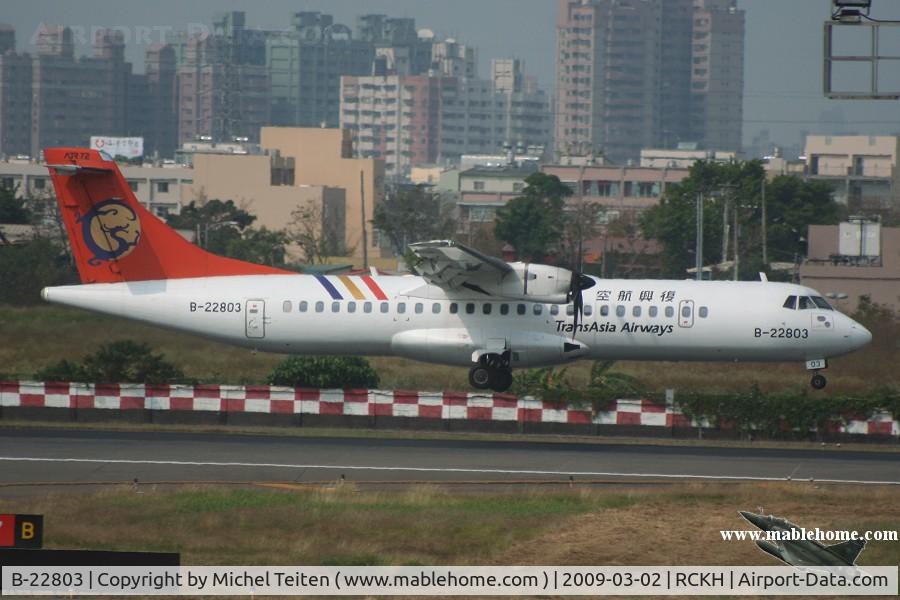 B-22803, 1997 ATR 72-212A C/N 527, TransAsia Airways