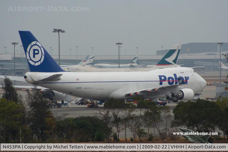 N453PA, 2001 Boeing 747-46NF C/N 30811, Polar Air Cargo on the main cargo apron