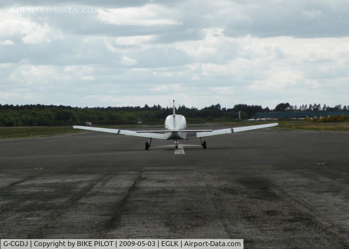 G-CGDJ, 1981 Piper PA-28-161 Cherokee Warrior II C/N 28-8116256, DELTA JULIET LINED UP ON RWY 25