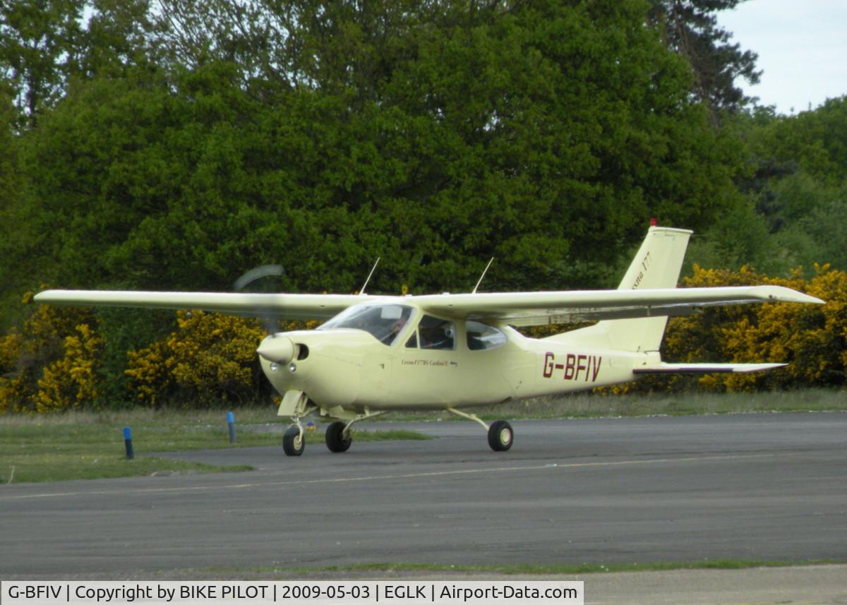 G-BFIV, 1977 Reims F177RG Cardinal RG C/N 0161, RWY 25 RUN UP AREA