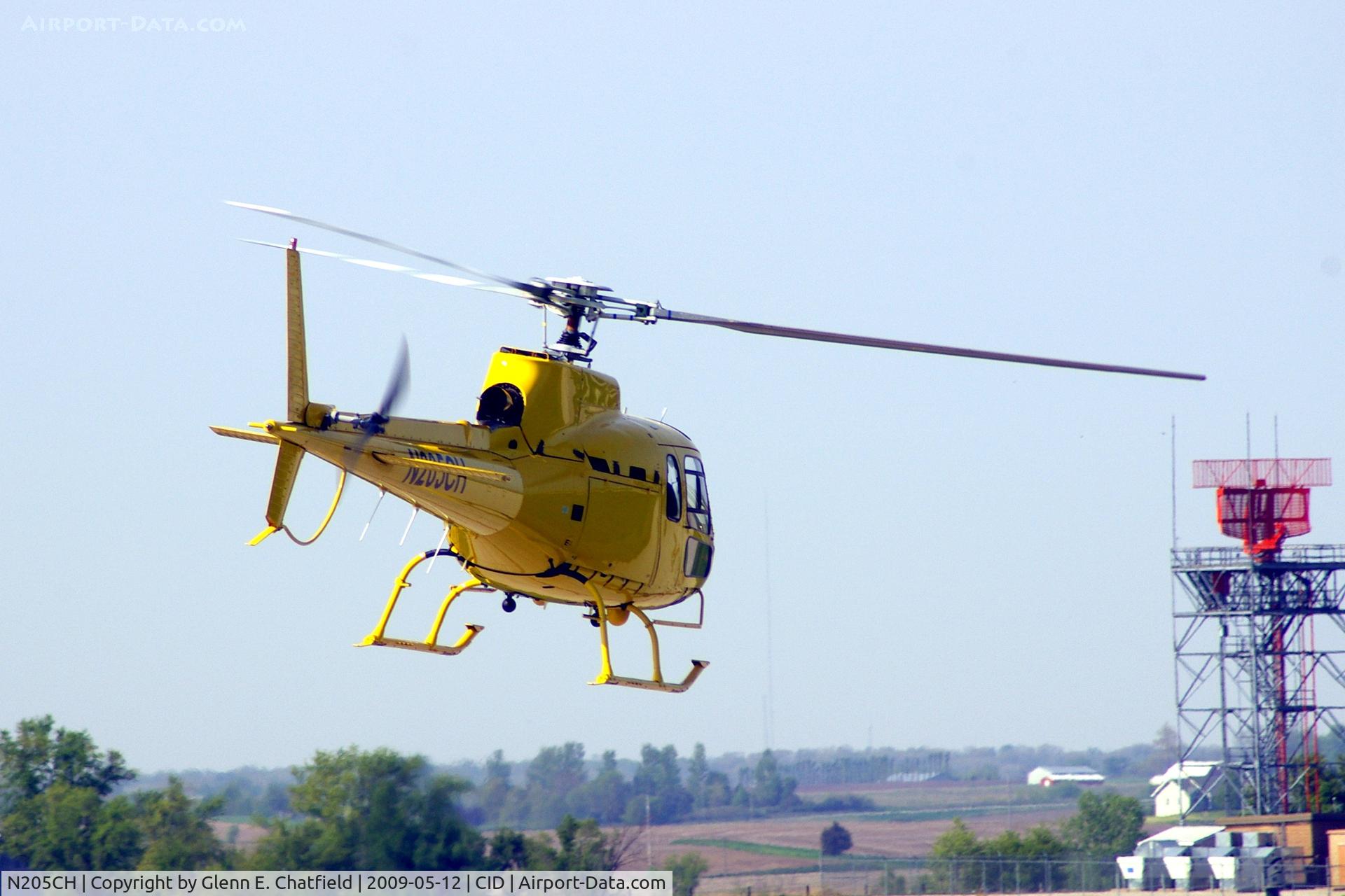 N205CH, 1980 Aerospatiale AS-350BA Ecureuil C/N 1254, Departing to the Southwest
