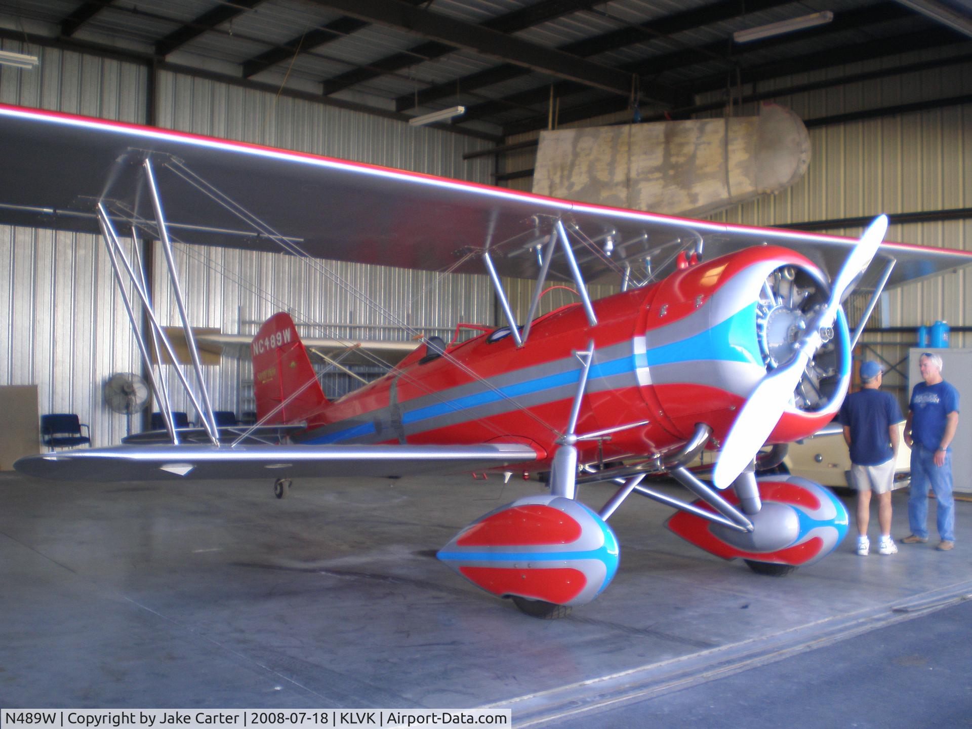N489W, 1931 Stearman 4-CM-1 Senior Speedmail C/N 4037, In a hangar at Livermore