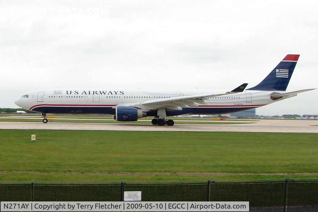 N271AY, 2000 Airbus A330-323 C/N 0323, US Airways A330 at Manchester UK
