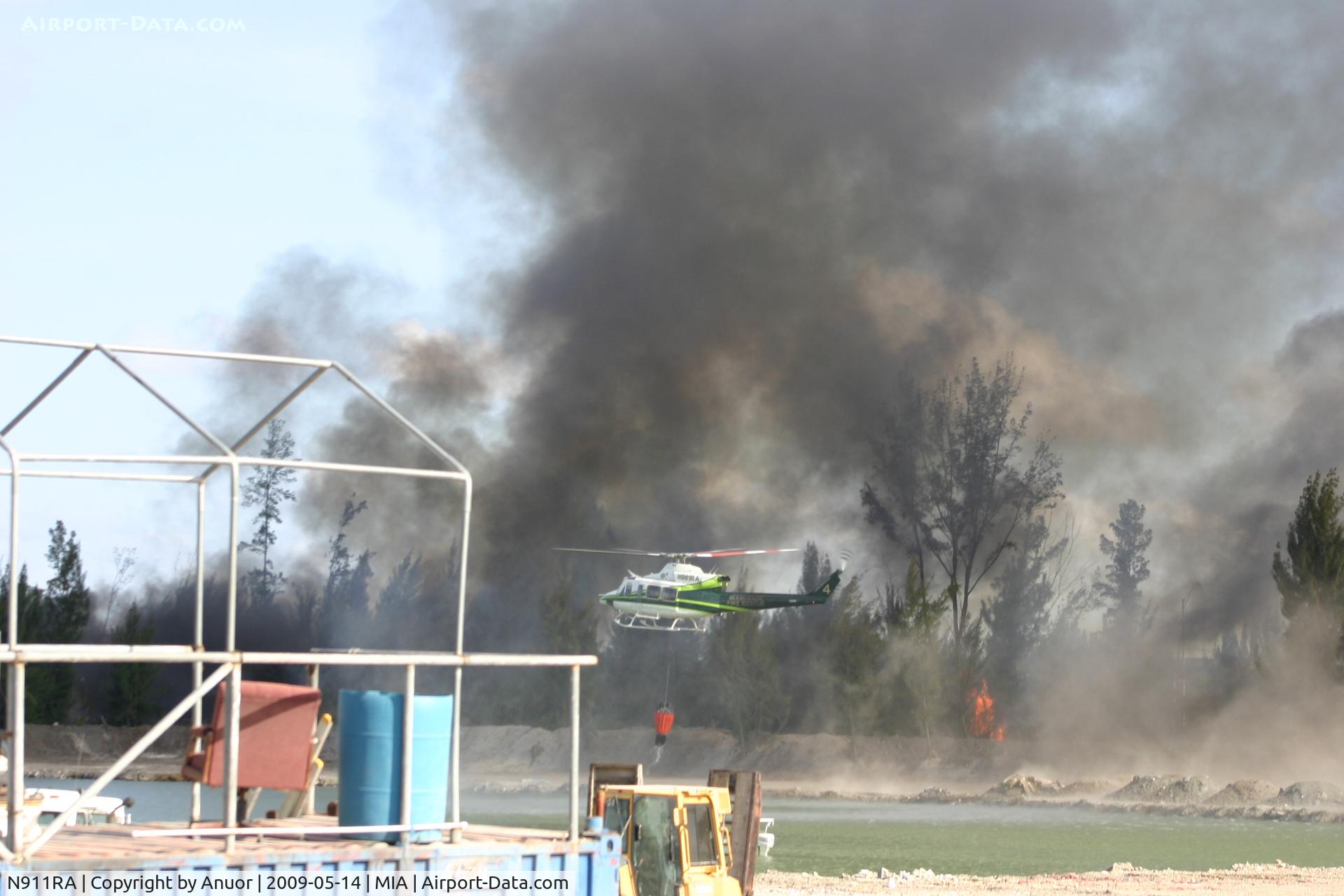 N911RA, 2005 Bell 412EP C/N 36358, CHOPPER EXTINGUISHES FIRE  SR-836