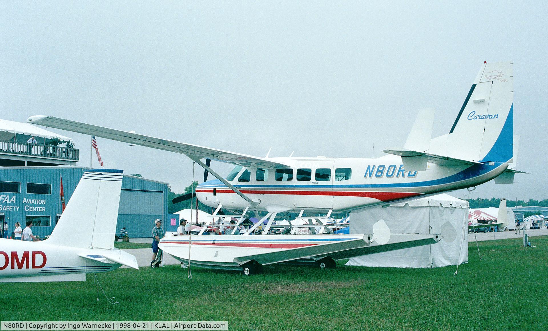N80RD, 1986 Cessna 208 Caravan I C/N 20800085, Cessna 208 Caravan on amphibious floats at Sun 'n Fun 1998, Lakeland FL