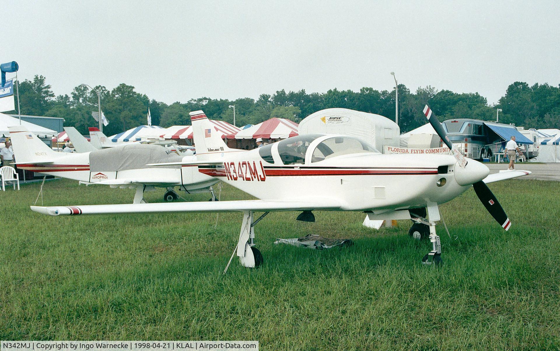 N342MJ, 1991 Stoddard-Hamilton Glasair III C/N 3144, Glasair III at Sun 'n Fun 1998, Lakeland FL