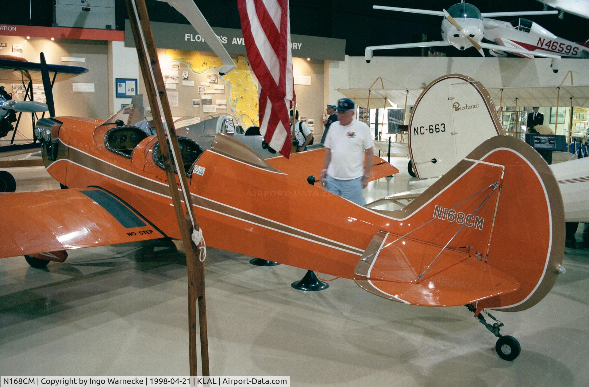 N168CM, 1994 Anglin Spacewalker II C/N SW291-F023, Miller Spacewalker II inside the ISAM (International Sport Aviation Museum) during Sun 'n Fun 1998, Lakeland FL