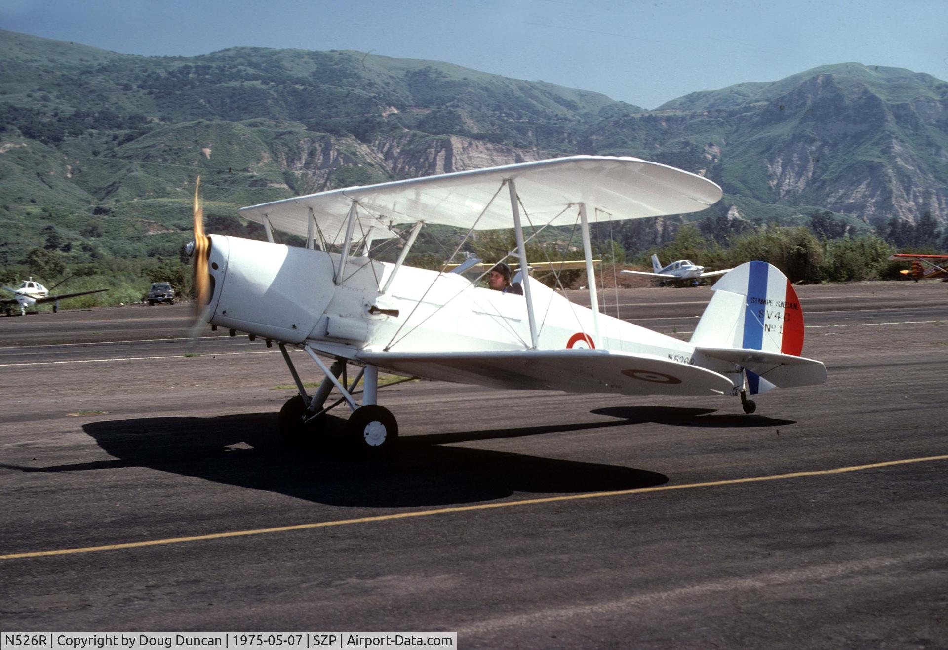 N526R, 1946 Nord Stampe SV-4C C/N 522, Cliff Robertson taxiing by prior to takeoff