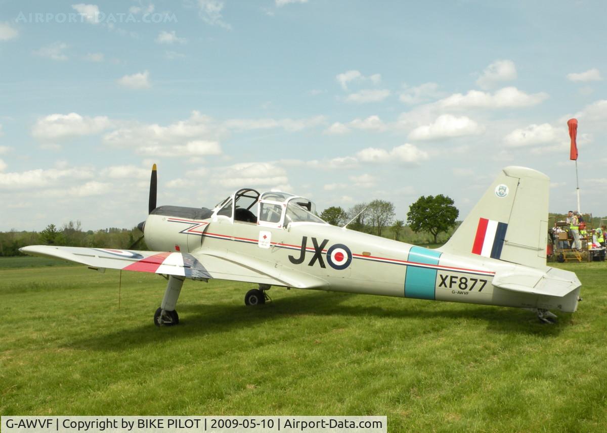 G-AWVF, 1955 Percival P-56 Provost T.1 C/N PAC/F/375, RESIDENT PISTON PROVOST BRIMPTON FLY-IN. THIS AIRCRAFT CRASHED ON THE 8 JULY 2009 NEAR MARKET RASEN IN LINCOLNSHIRE KILLING WELL KNOWN PILOT CAPTAIN JOHN FAIREY, MY CONDOLENCES TO HIS FAMILY AND FREINDS.