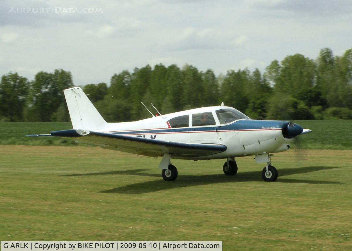 G-ARLK, 1961 Piper PA-24-250 Comanche C/N 24-2433, JUST LANDED RWY 07 AFTER A SHORT LOCAL HOP BRIMPTON FLY-IN