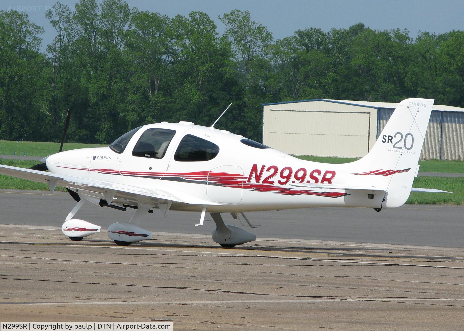 N299SR, 2007 Cirrus SR20 C/N 1886, At Downtown Shreveport.