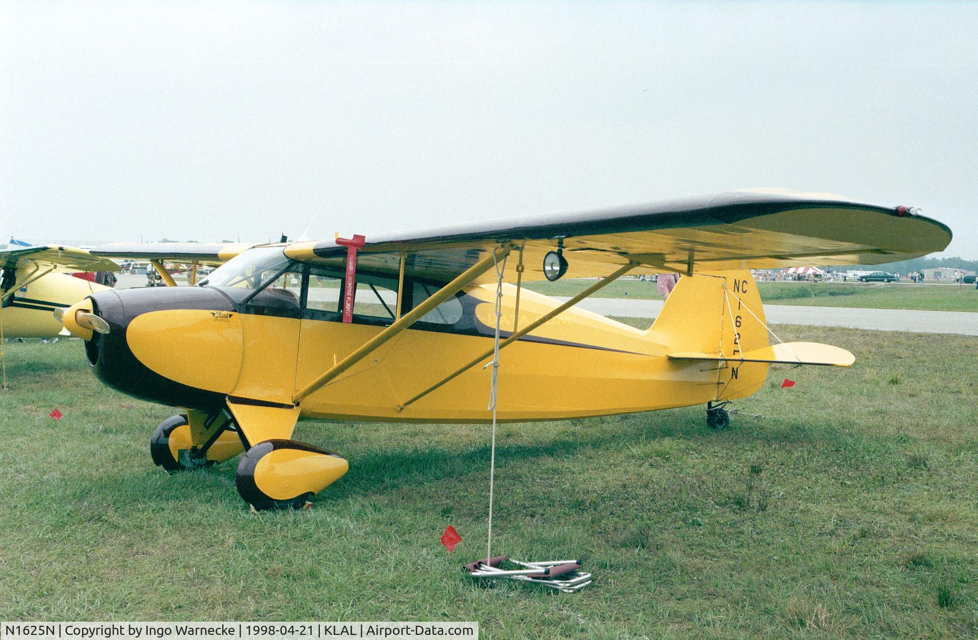 N1625N, 1947 McClish Funk B85C C/N 405, Funk B85C at Sun 'n Fun 1998, Lakeland FL