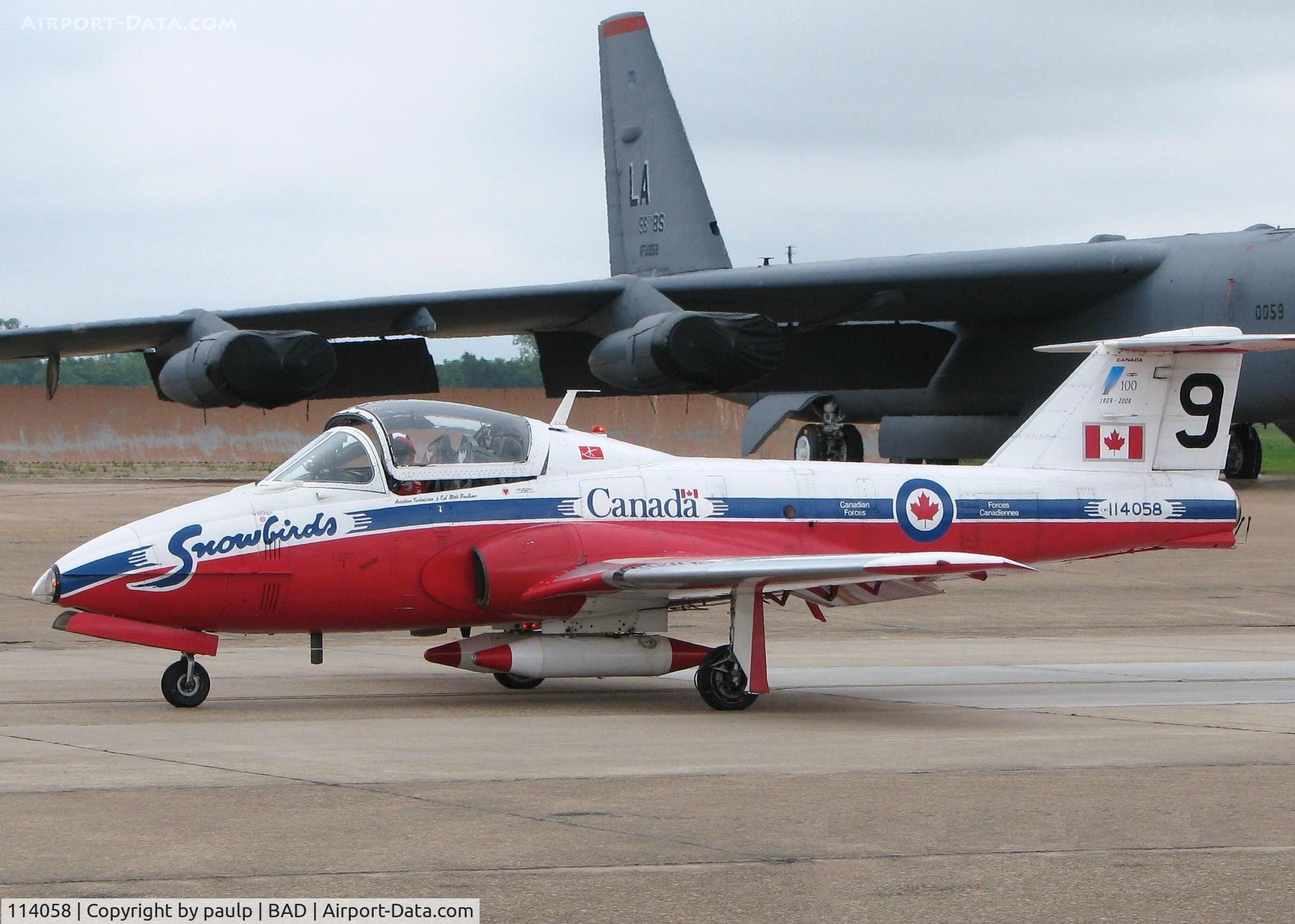 114058, Canadair CT-114 Tutor C/N 1058, Taxiing out for take off at the Defenders of Liberty Airshow 2009 at Barksdale Air Force Base, Louisiana.