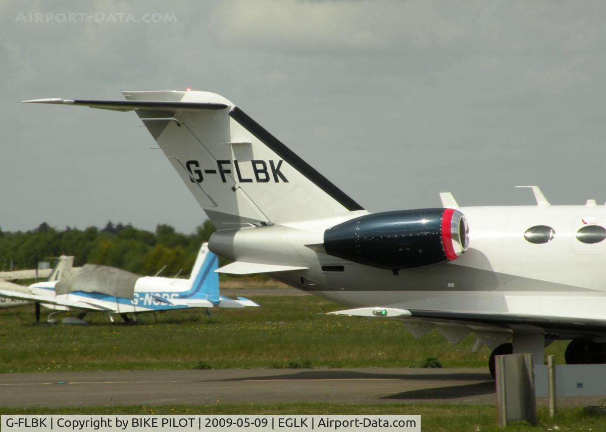 G-FLBK, 2008 Cessna 510 Citation Mustang Citation Mustang C/N 510-0068, TAIL END GOING PAST THE CAFE
