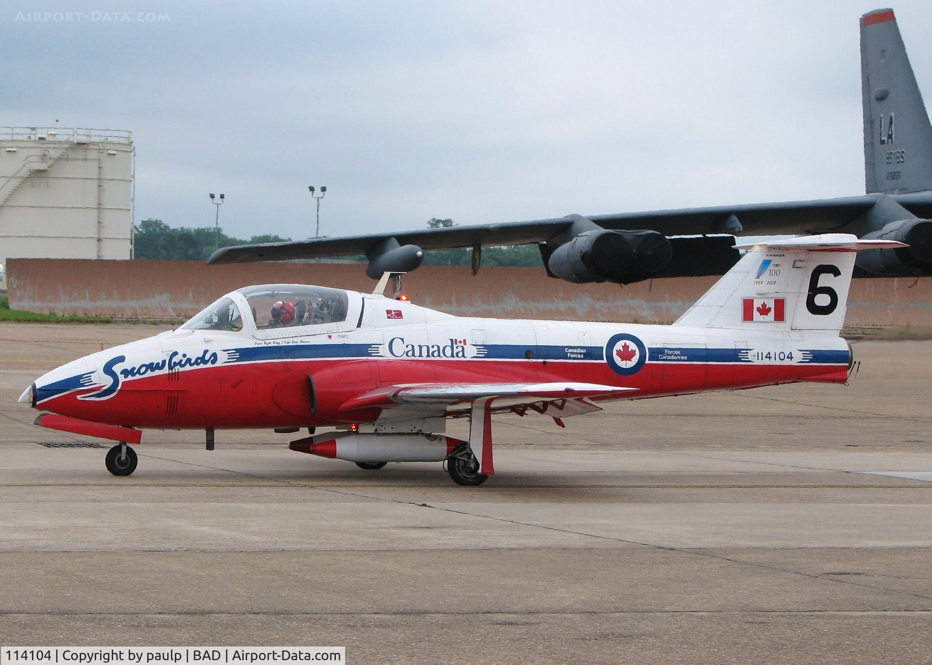 114104, Canadair CT-114 Tutor C/N 1104, Taxiing out for take off at the Defenders of Liberty Airshow 2009 at Barksdale Air Force Base, Louisiana.