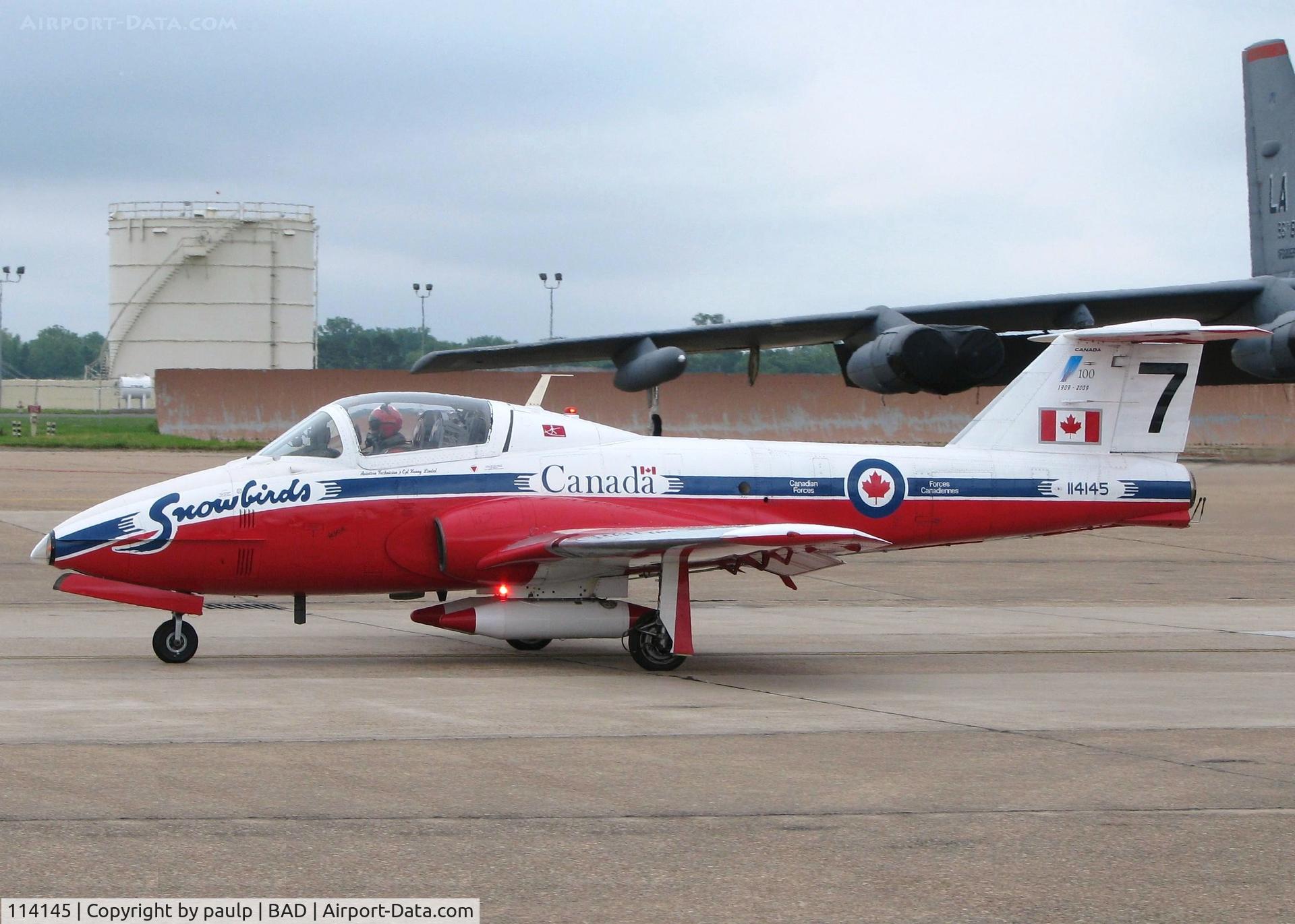 114145, Canadair CT-114 Tutor C/N 1145, Taxiing to take off at the Defenders of Liberty Airshow 2009 at Barksdale Air Force Base, Louisiana.