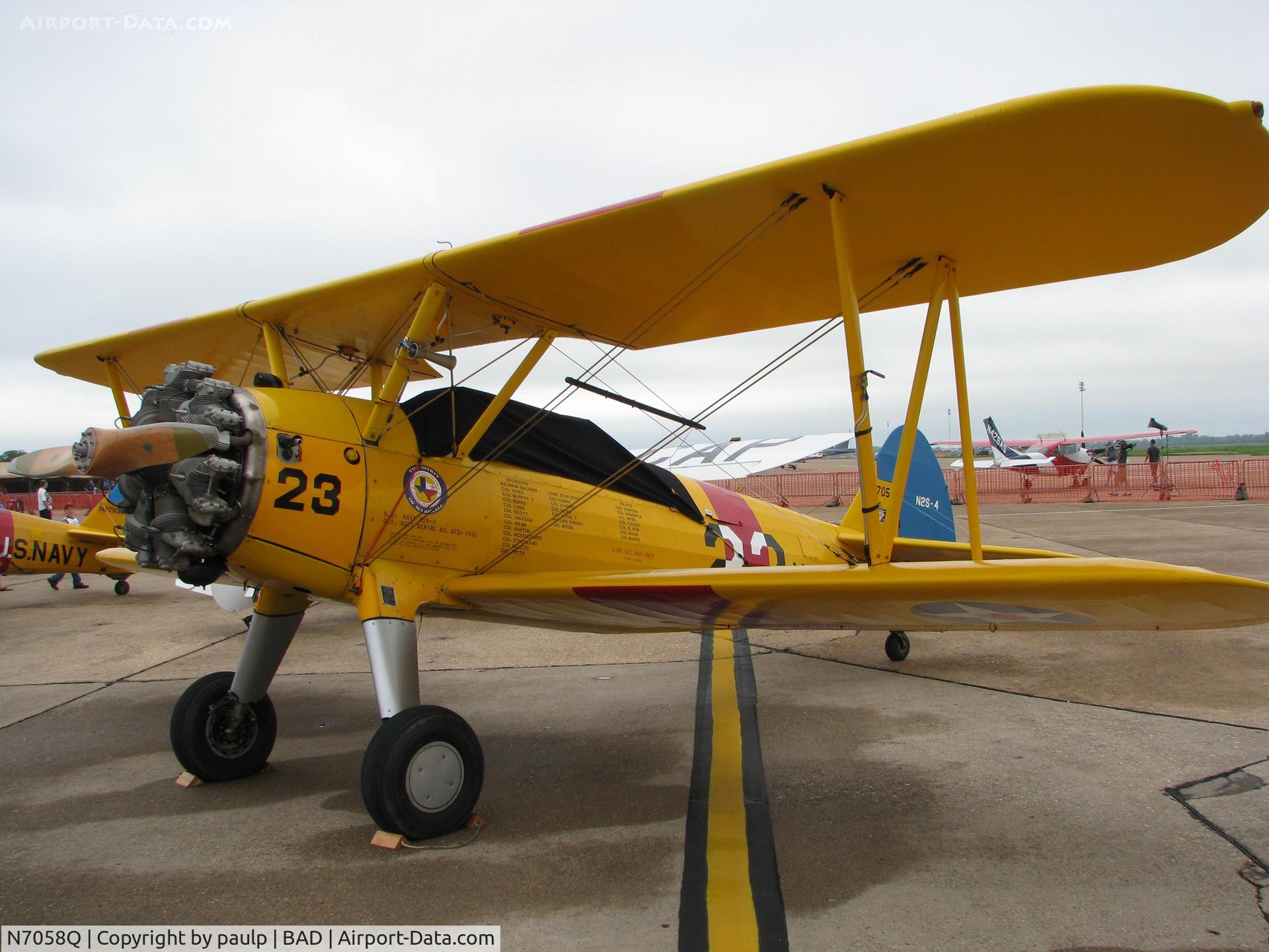 N7058Q, 1941 Boeing A75N1(PT17) C/N 75-1543, At Barksdale Air Force Base, Louisiana.