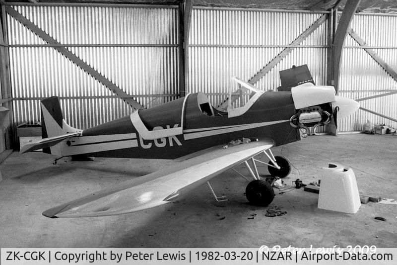 ZK-CGK, Druine D.31 Turbulent C/N 1012, P J McCarty, Papakura