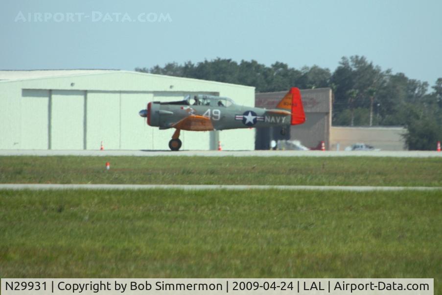 N29931, 1943 North American AT-6G Texan C/N 168-583 (49-3449), Departing Sun N Fun 2009 - Lakeland, Florida