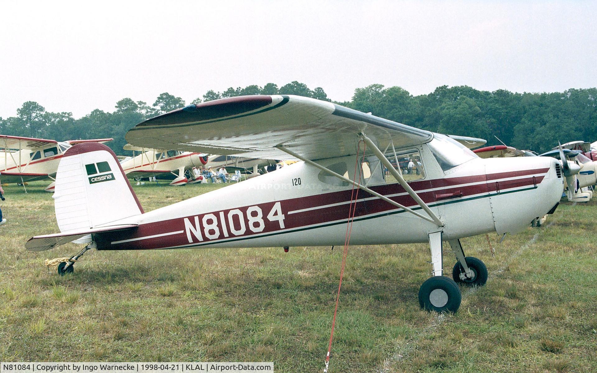 N81084, 1946 Cessna 120 C/N 10378, Cessna 120 at Sun 'n Fun 1998, Lakeland FL