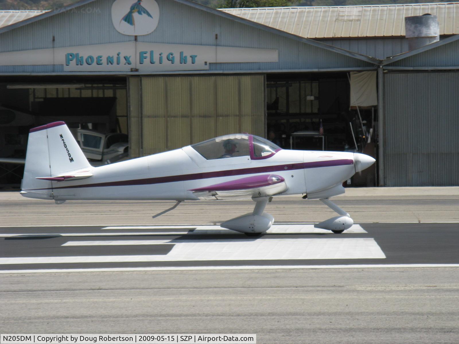 N205DM, 1999 Vans RV-6A C/N 60205, 1999 McMullen VAN's RV-6A, Lycoming O&VO-360 180 Hp, landing roll Rwy 22