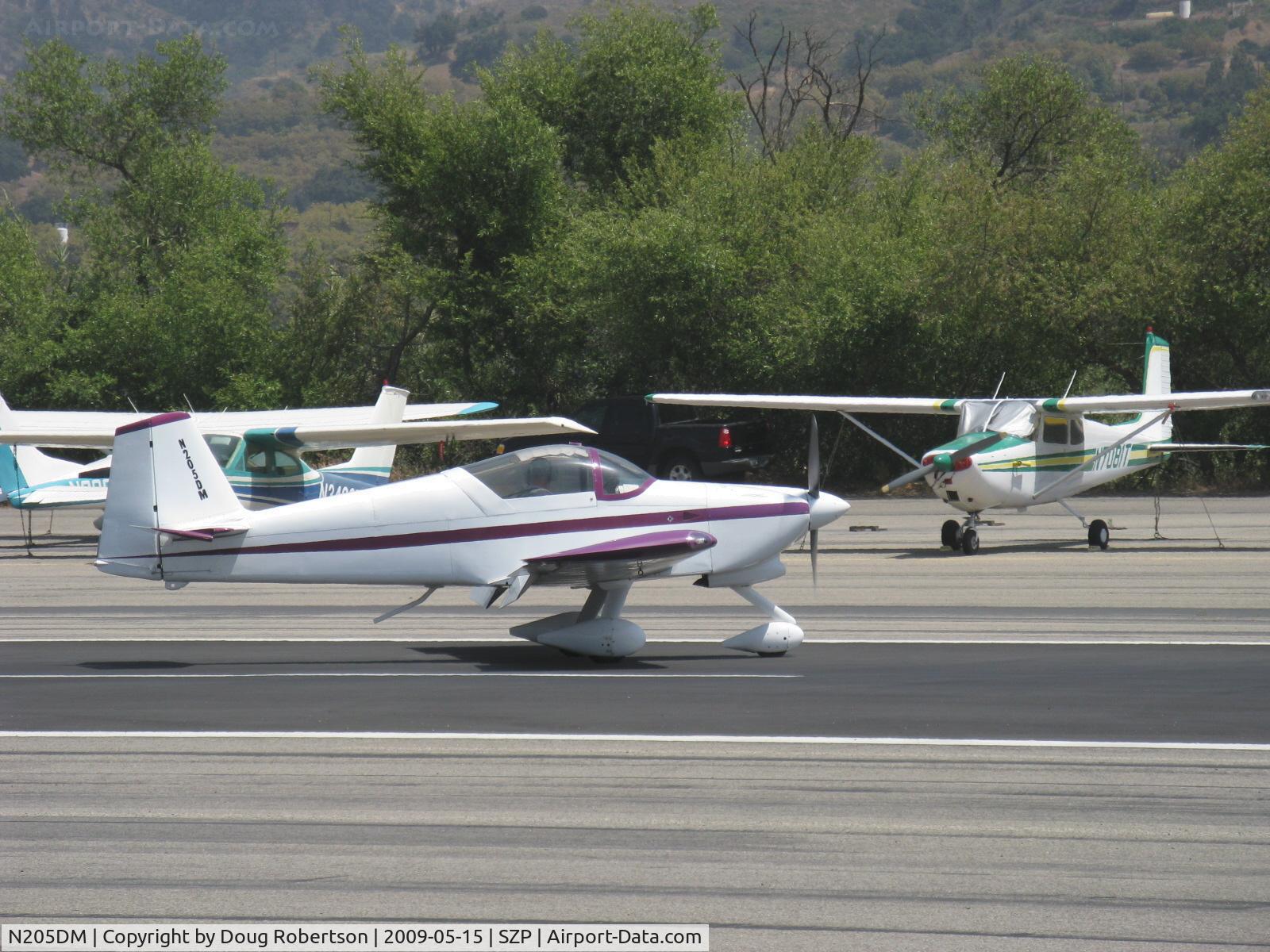 N205DM, 1999 Vans RV-6A C/N 60205, 1999 McMullen VAN's RV-6A, Lycoming O&VO-360 180 Hp, takeoff roll Rwy 22