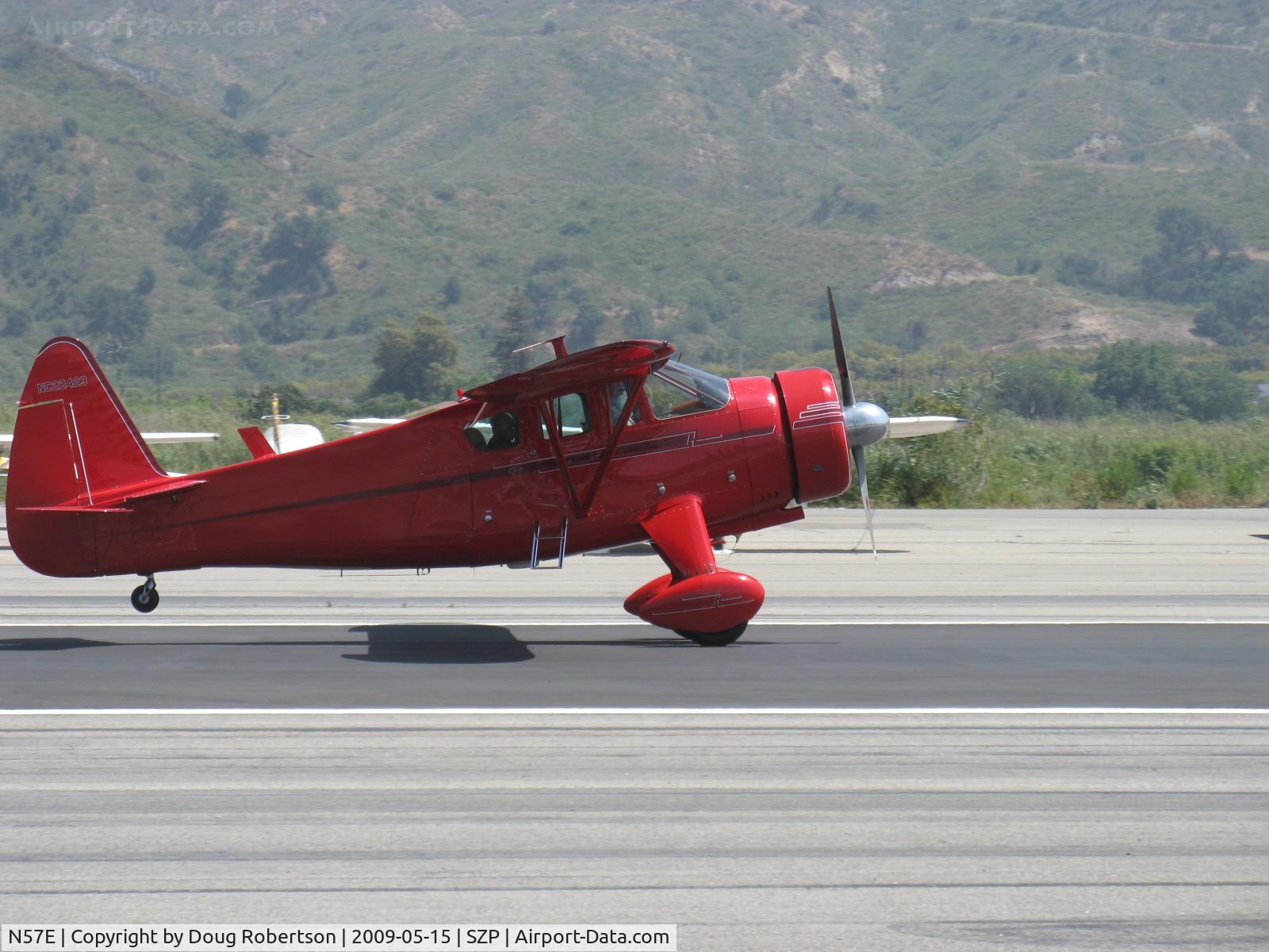 N57E, 1929 Howard Aircraft DGA-11 C/N 88, 1937 Howard DGA-11 CUSTOM, P&W R-985 Wasp Jr. 450 Hp, landing roll Rwy 22