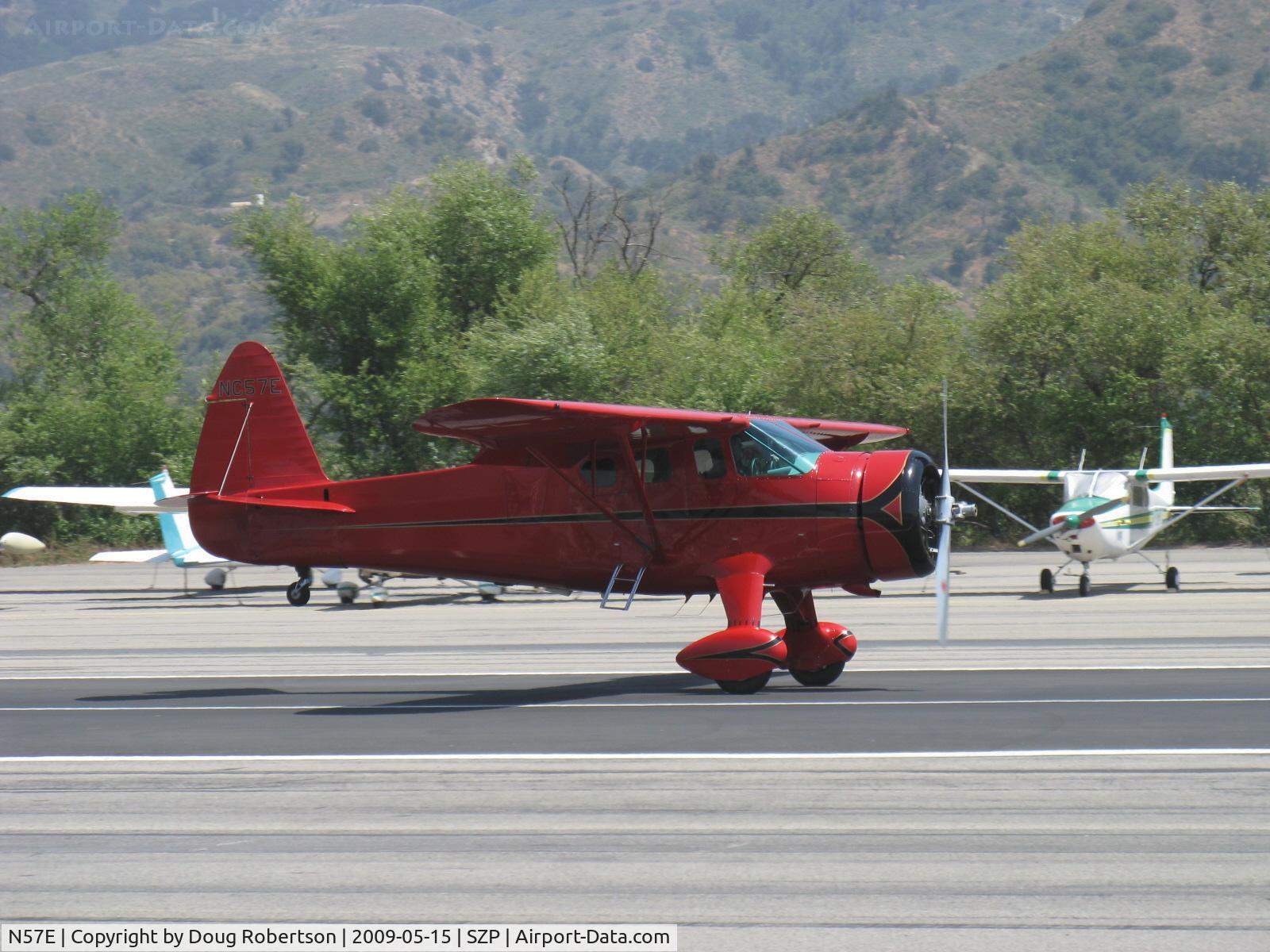 N57E, 1929 Howard Aircraft DGA-11 C/N 88, 1937 Howard DGA-11 CUSTOM, P&W R-985 Wasp Jr. 450 Hp, wheel landing Rwy 22. (Aircraft originally was a DGA-8). This aircraft is a 1937 aircraft, not 1929 as listed by the FAA.