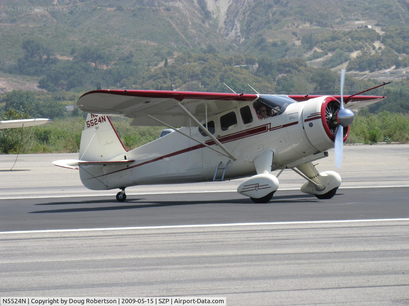 N5524N, 1943 Howard Aircraft DGA-15P C/N 890, 1943 Howard DGA-15P 'Mr. Hooligan', P&W R-985 450 Hp, taxi turn