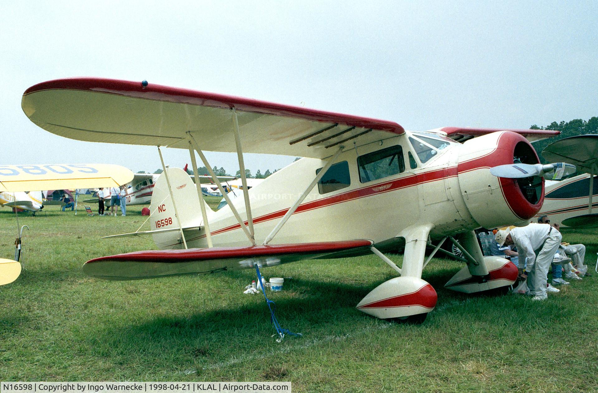 N16598, 1936 Waco YKS-6 C/N 4522, Waco YKS-6 at Sun 'n Fun 1998, Lakeland FL