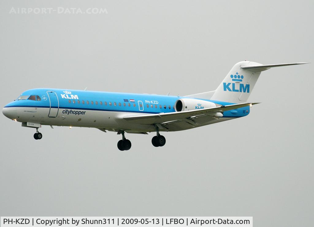 PH-KZD, 1997 Fokker 70 (F-28-0070) C/N 11582, Landing rwy 14R