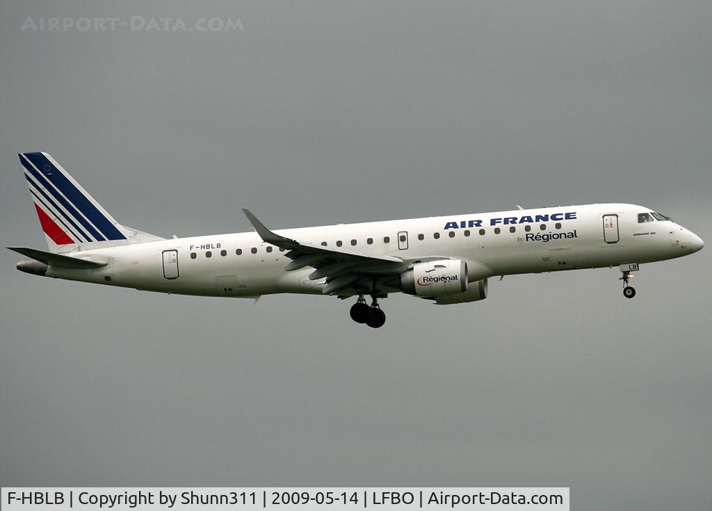 F-HBLB, 2007 Embraer 190LR (ERJ-190-100LR) C/N 19000060, Landing rwy 32L