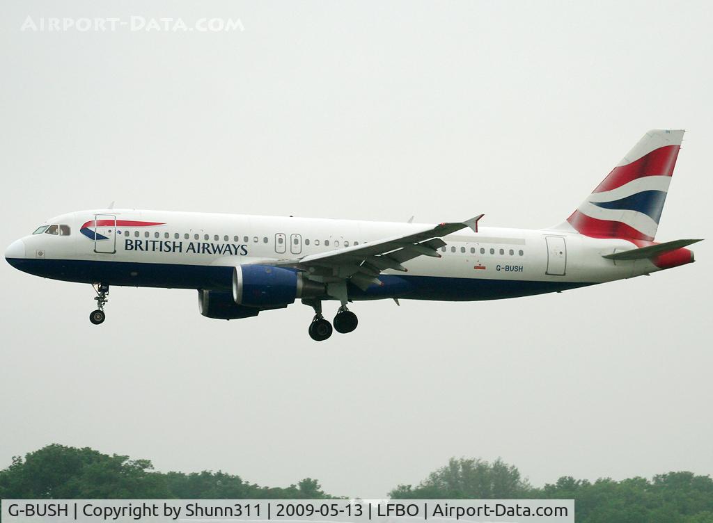 G-BUSH, 1989 Airbus A320-211 C/N 042, Landing rwy 14R