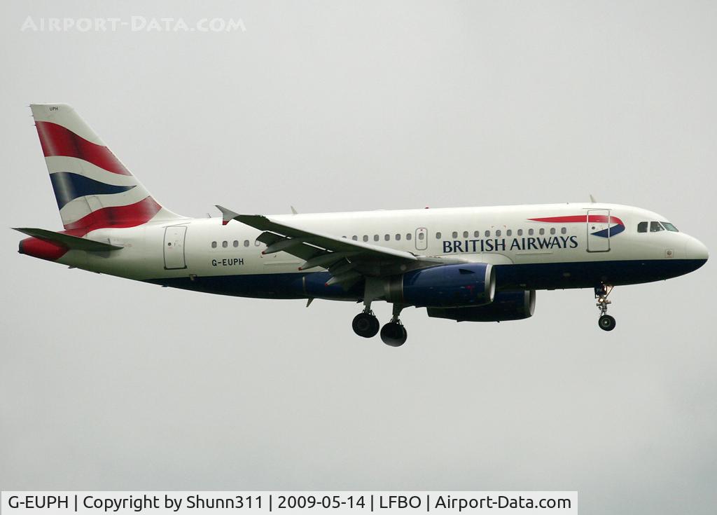 G-EUPH, 2000 Airbus A319-131 C/N 1225, Landing rwy 32L
