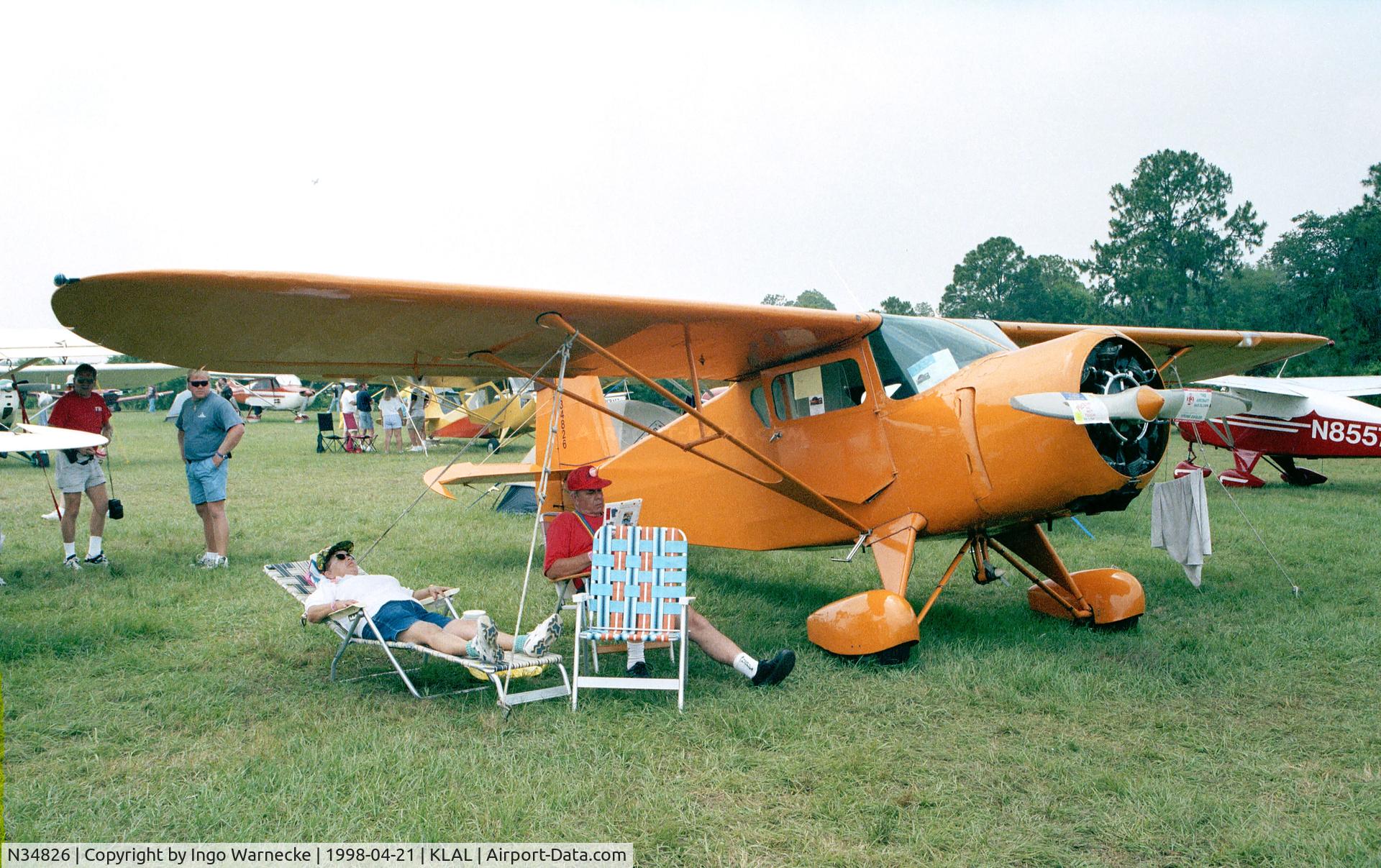 N34826, 1941 Rearwin Cloudster 8135 C/N 883, Rearwin 8135 Cloudster at Sun 'n Fun 1998, Lakeland FL