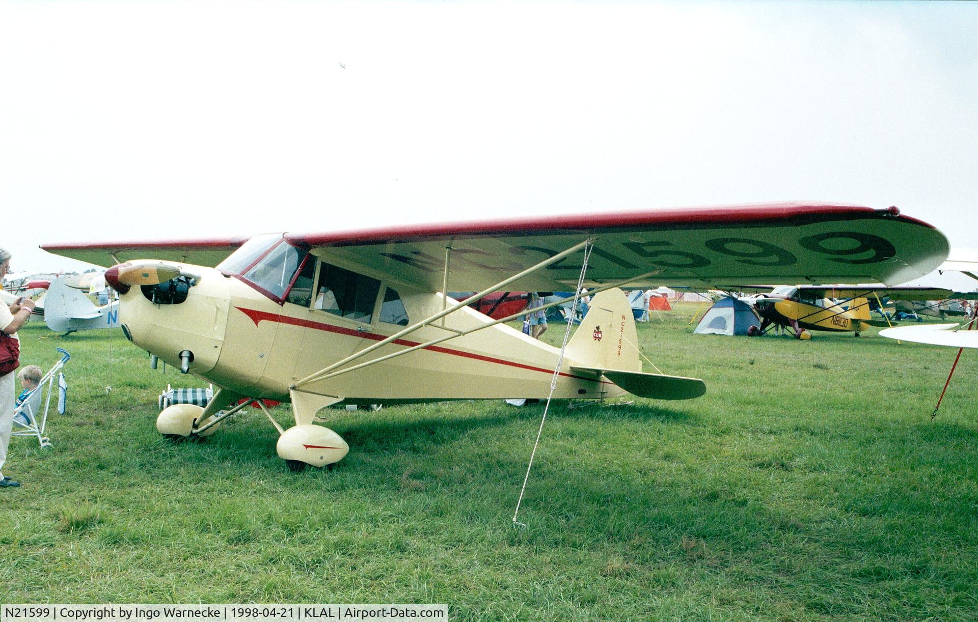 N21599, 1938 Piper J4 C/N 4-400, Piper J4 Cub Coupe at Sun 'n Fun 1998, Lakeland FL