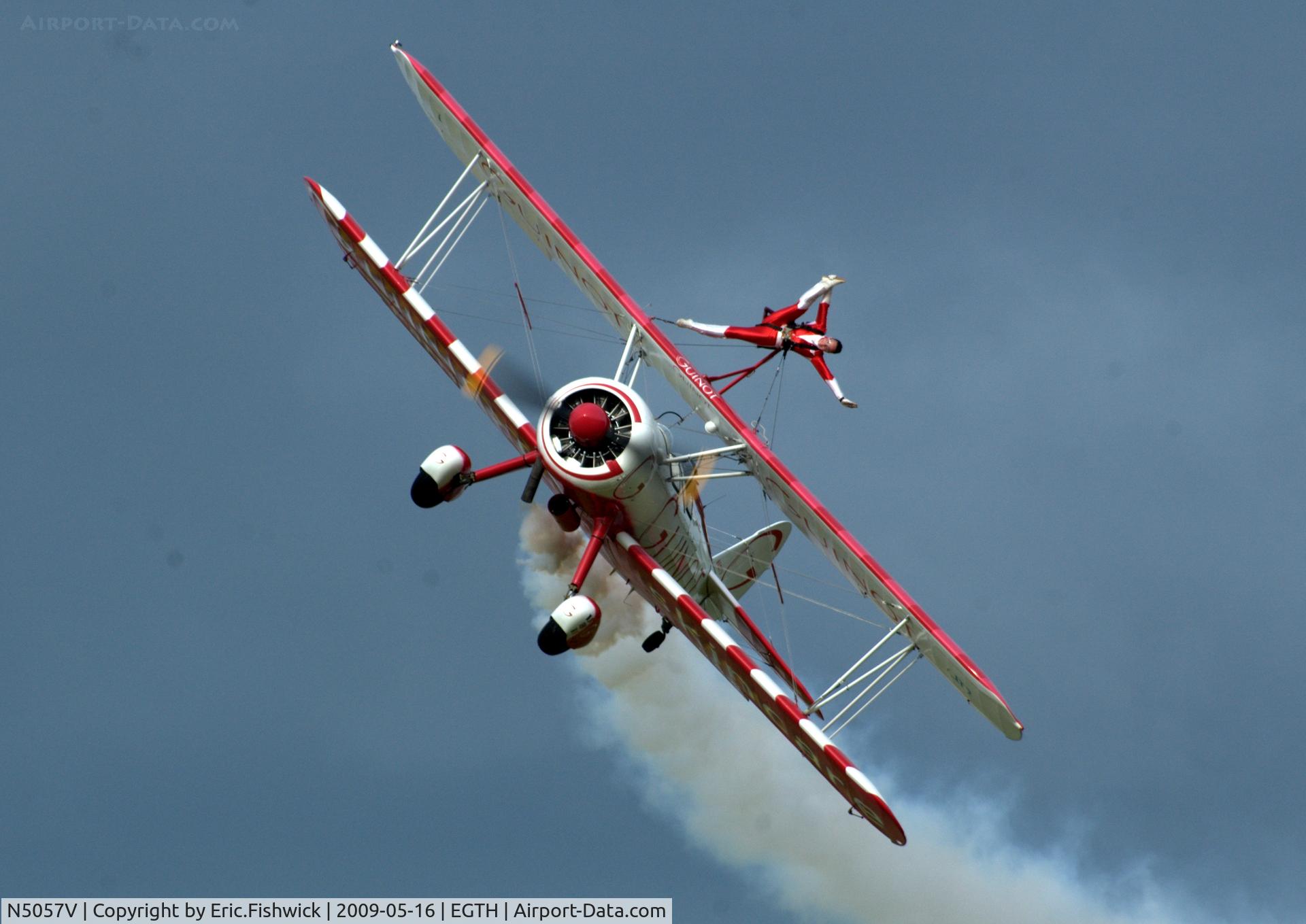 N5057V, 1942 Boeing A75N1(PT17) C/N 75-5598, 44. The Guinot Team at the Shuttleworth Evening Air Display May 09