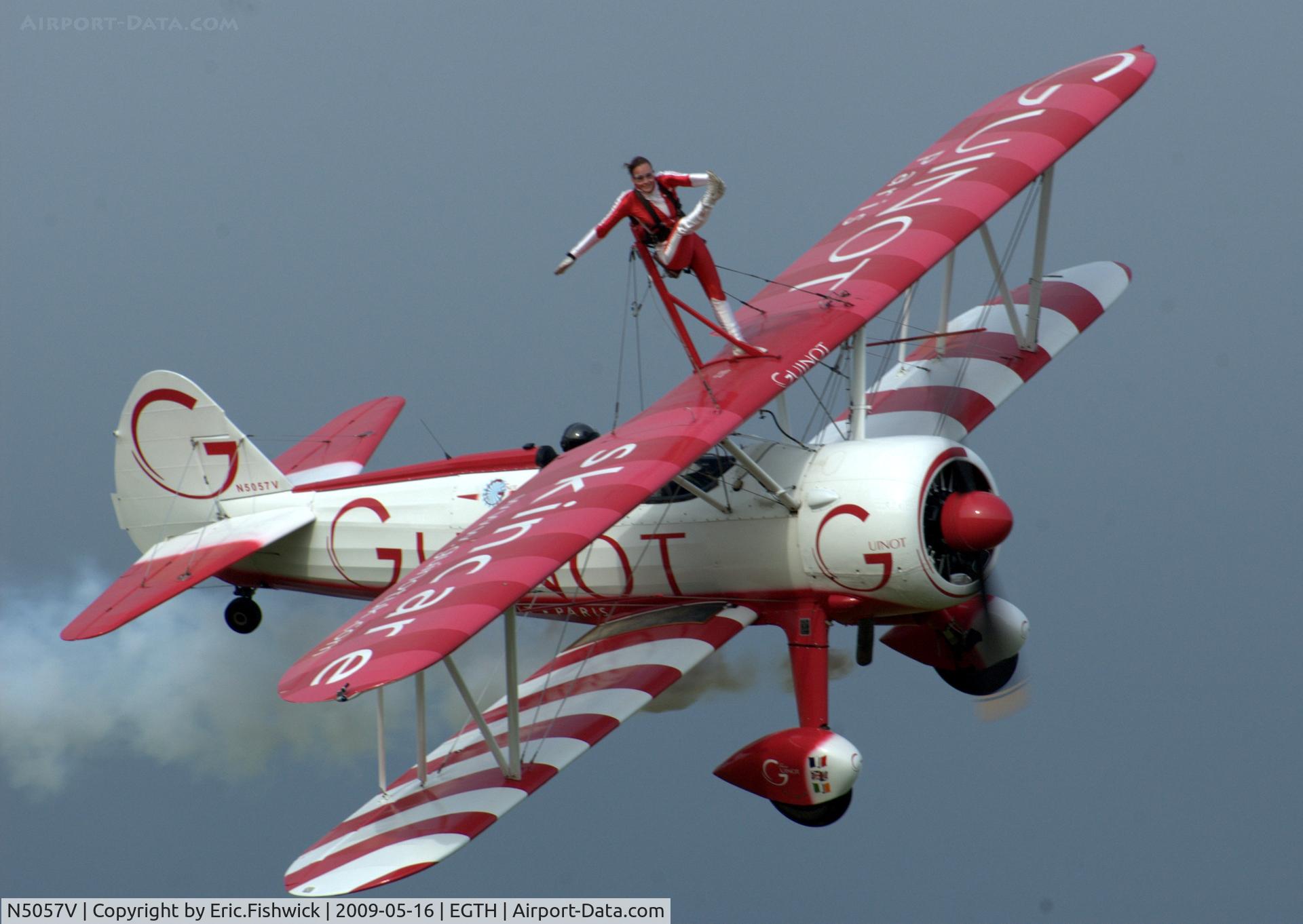 N5057V, 1942 Boeing A75N1(PT17) C/N 75-5598, 42. The Guinot Team at the Shuttleworth Evening Air Display May 09