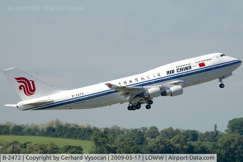 B-2472, 2000 Boeing 747-4J6 C/N 30158, Mr. WU Bangguo on a visitation tour in austria