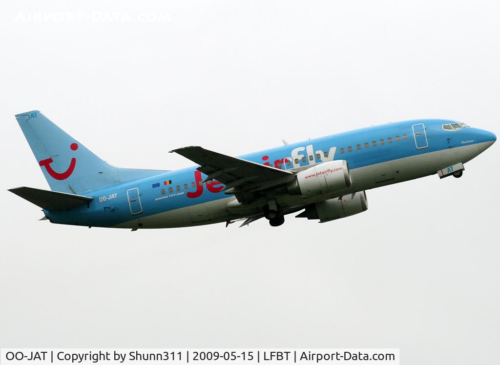 OO-JAT, 1990 Boeing 737-5K5 C/N 24927, Taking off to BRU