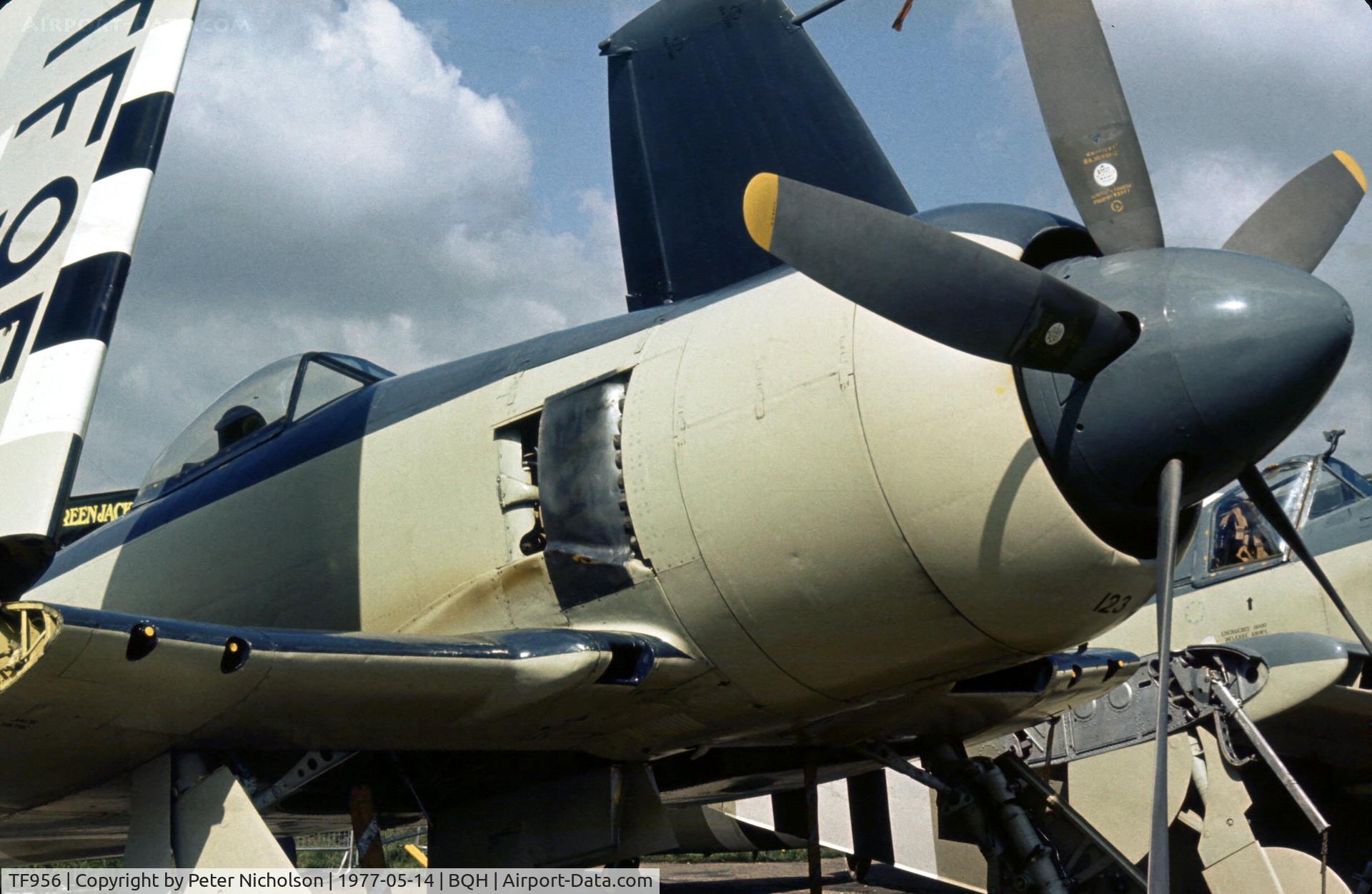 TF956, Hawker Sea Fury FB.11 C/N Not found TF956, The Royal Navy Historic Flight's Sea Fury FB.11 was present at the 1977 Biggin Hill Air Fair.